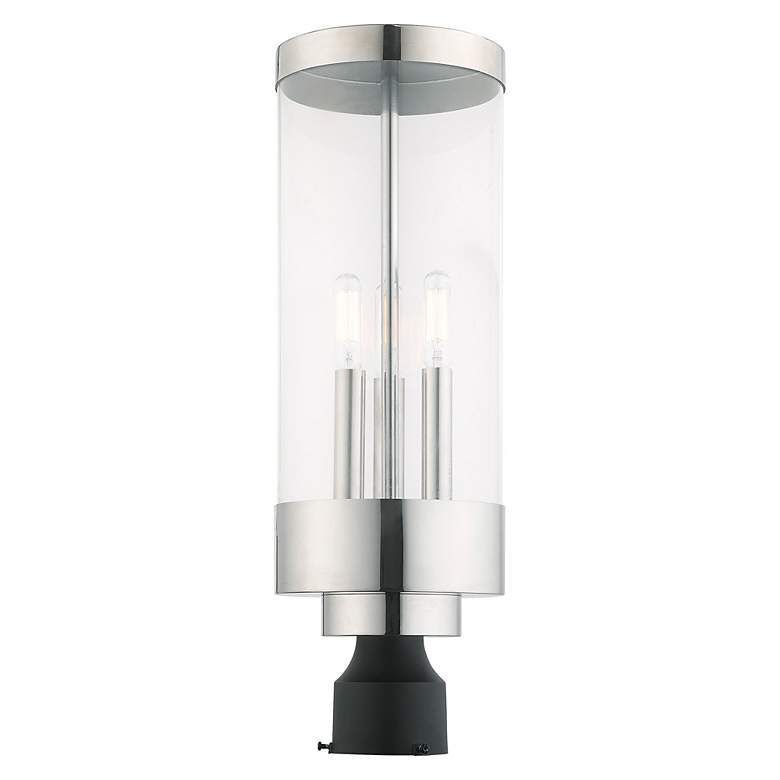 Image 5 Hillcrest 3 Light Polished Chrome Outdoor Post Top Lantern more views