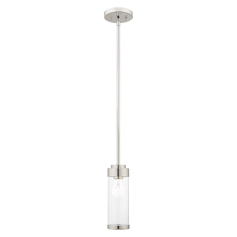 Image 6 Hillcrest 5 1/4" Wide Polished Chrome Cylinder Mini Pendant more views