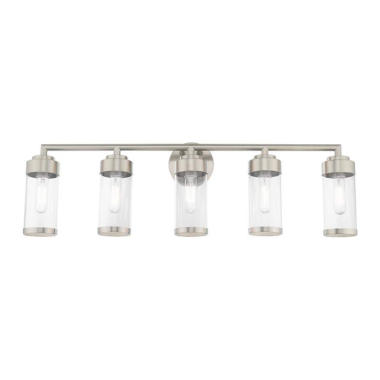 Image 4 Hillcrest 5 Light Brushed Nickel Bath Vanity more views