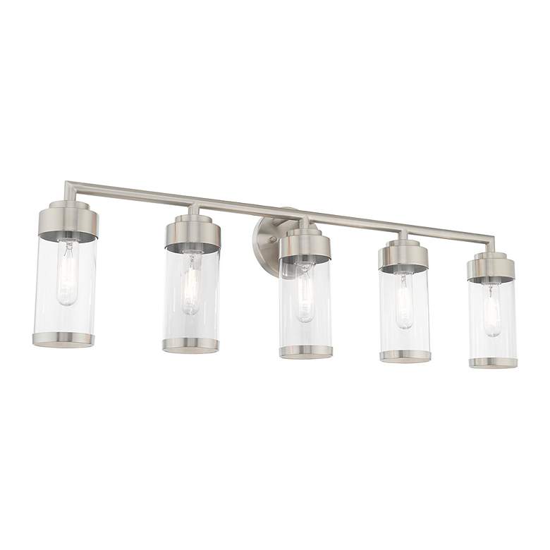 Image 7 Hillcrest 5 Light Brushed Nickel Bath Vanity more views