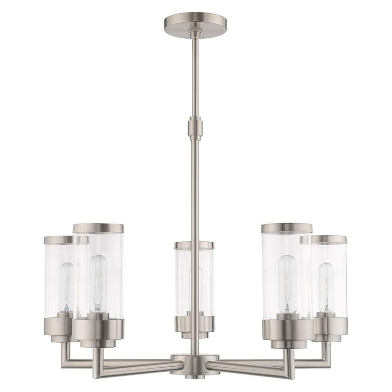 Image 4 Hillcrest 5 Light Brushed Nickel Chandelier more views