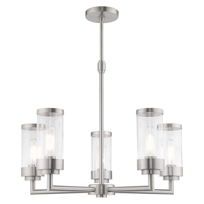 Image 5 Hillcrest 5 Light Brushed Nickel Chandelier more views