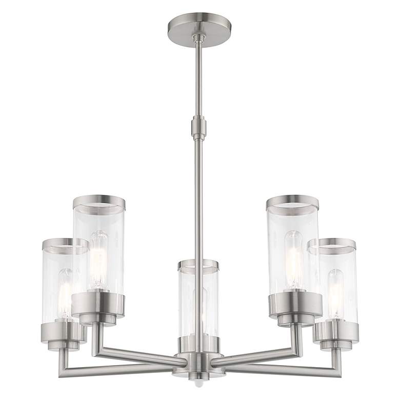 Image 6 Hillcrest 5 Light Brushed Nickel Chandelier more views