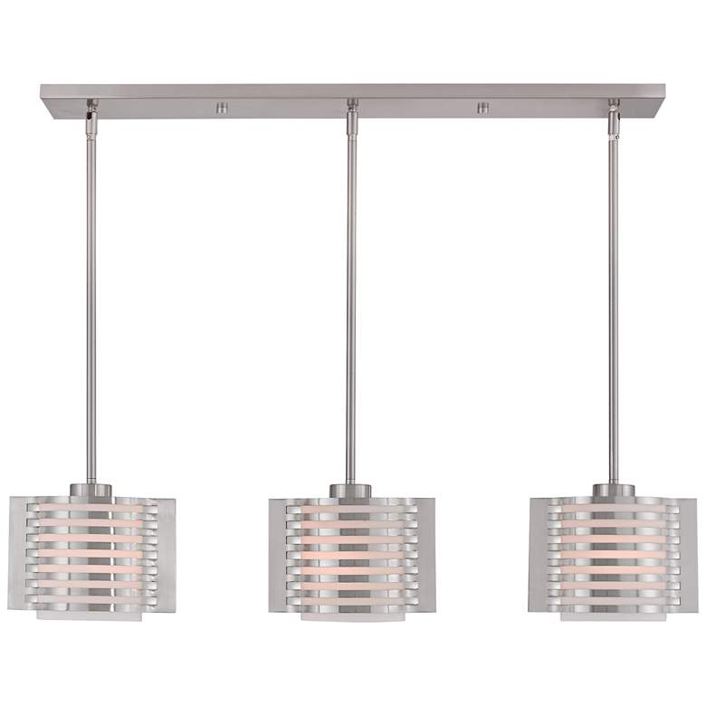 Image 2 Hilliard 36 1/2 inch Wide Brushed Nickel Multi Light Pendant