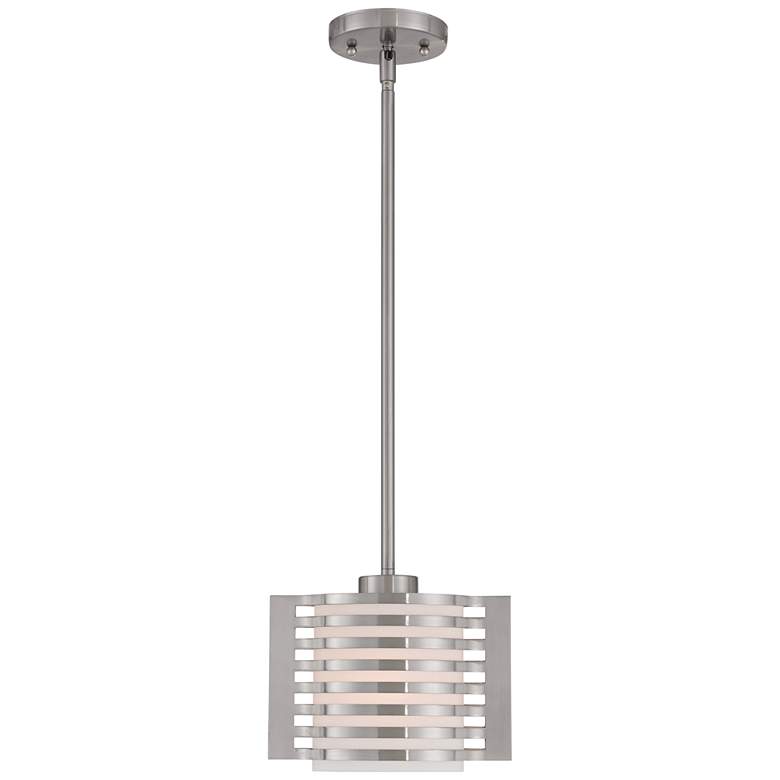 Image 2 Hilliard 8 3/4" Wide Brushed Nickel Mini Pendant