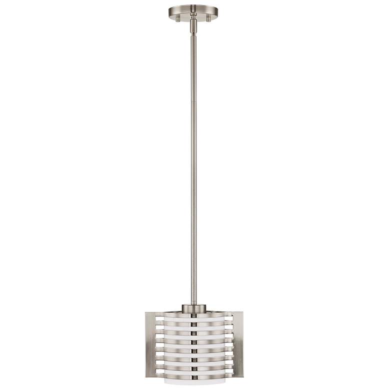 Image 4 Hilliard 8 3/4" Wide Brushed Nickel Mini Pendant more views