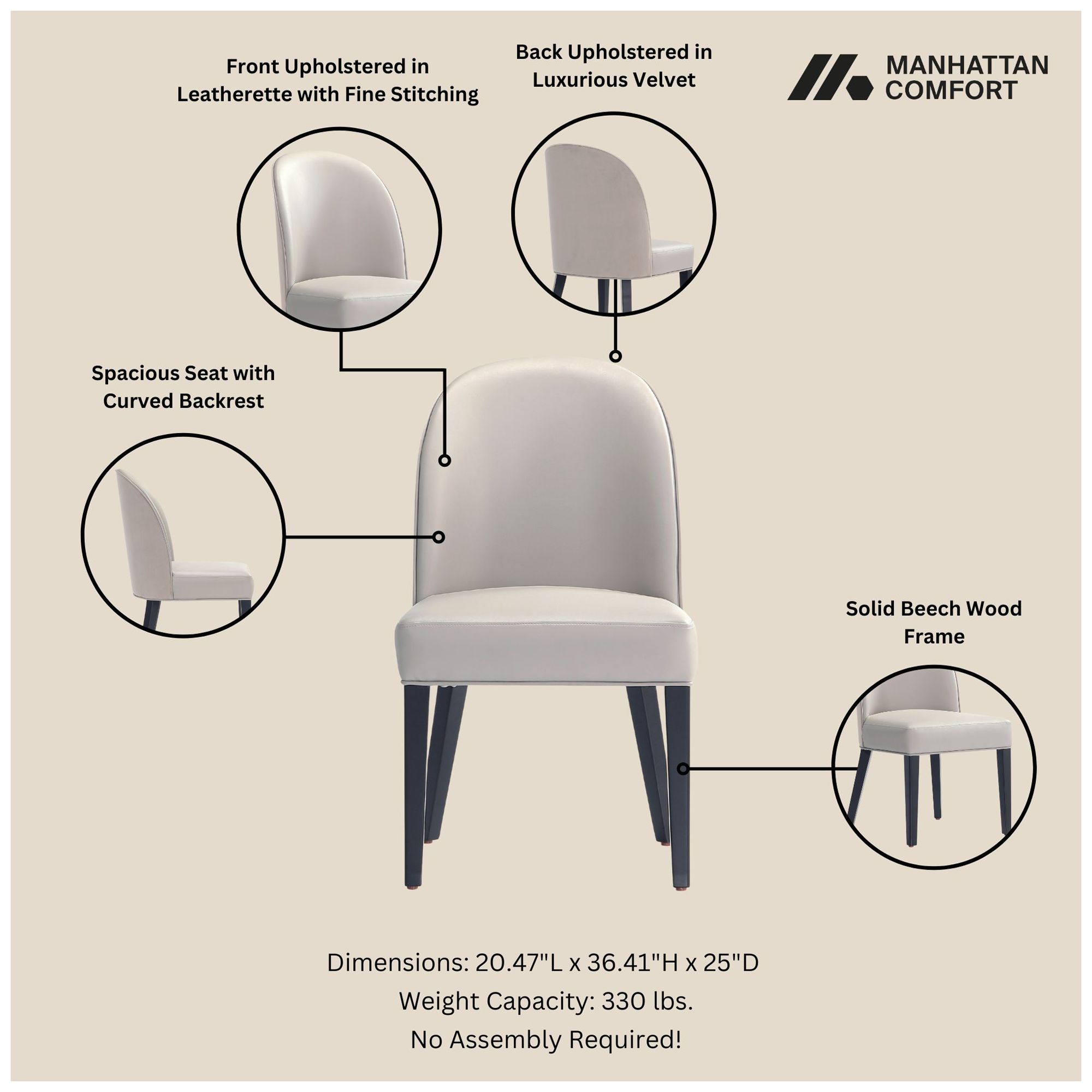 Image 5 Hillman 8-Piece Dining Chair Set more views