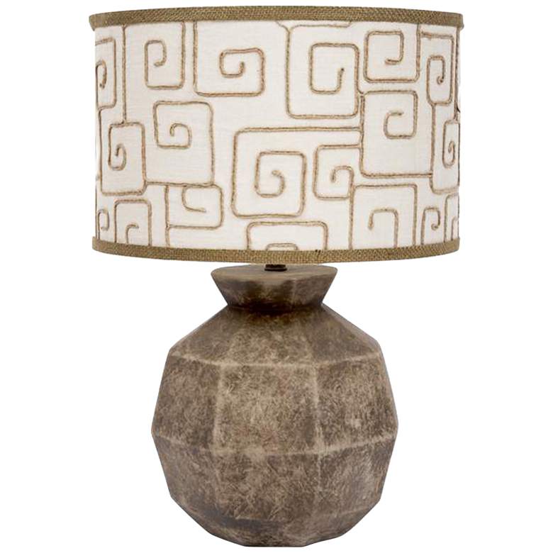 Image 1 Hillsboro Bedrock Sphere Ceramic Table Lamp