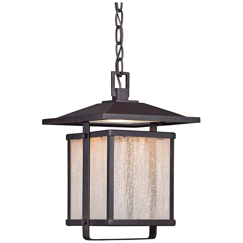 Image 1 Hillsdale 12 3/4 inchH Dorian Bronze LED Outdoor Hanging Light