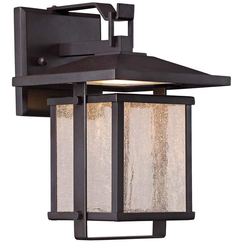 Image 1 Hillsdale 14" High Dorian Bronze LED Outdoor Wall Light