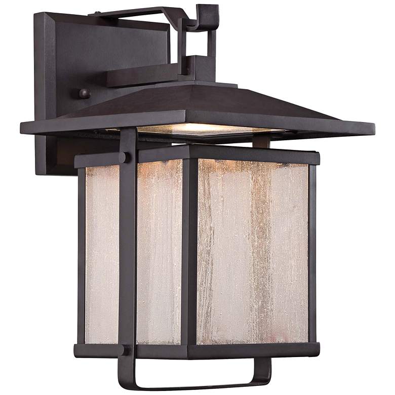 Image 1 Hillsdale 8" High Dorian Bronze LED Outdoor Wall Light