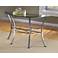 Hillsdale Abbington Glass Top Pewter Console Table