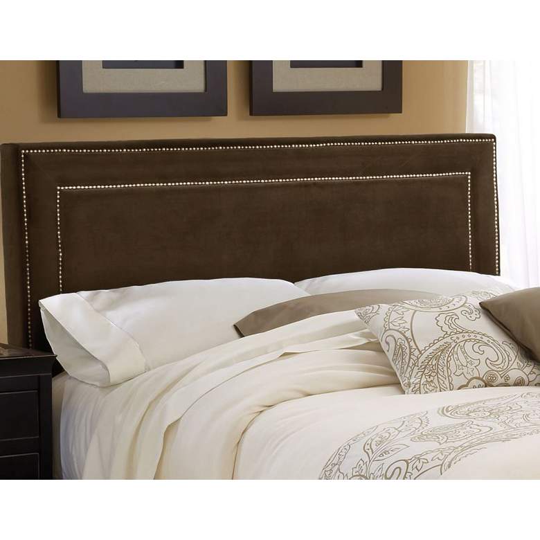 Image 1 Hillsdale Amber Queen Chocolate Fabric Headboard
