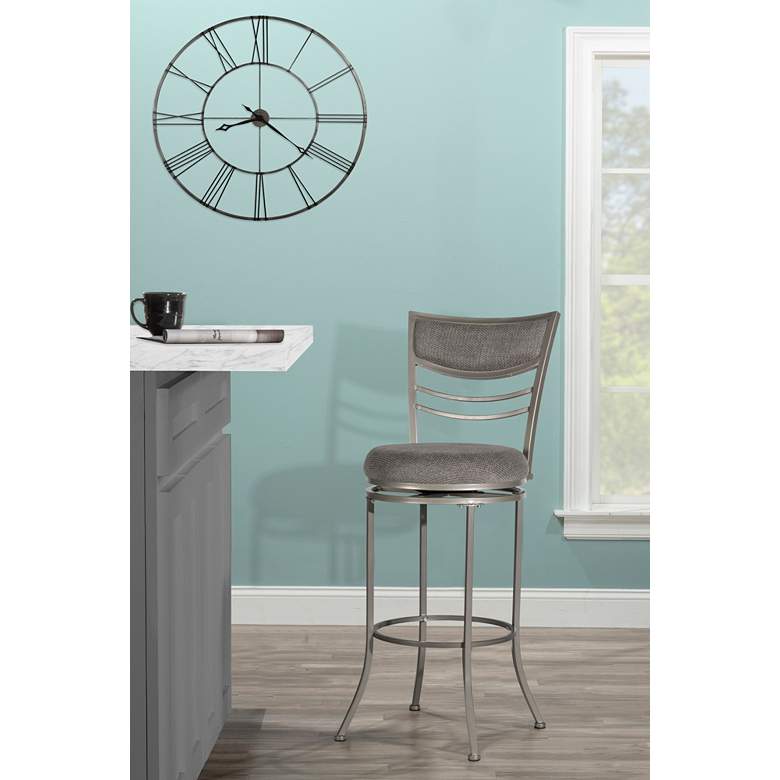 Image 1 Hillsdale Amherst 30" Charcoal Swivel Bar Stool
