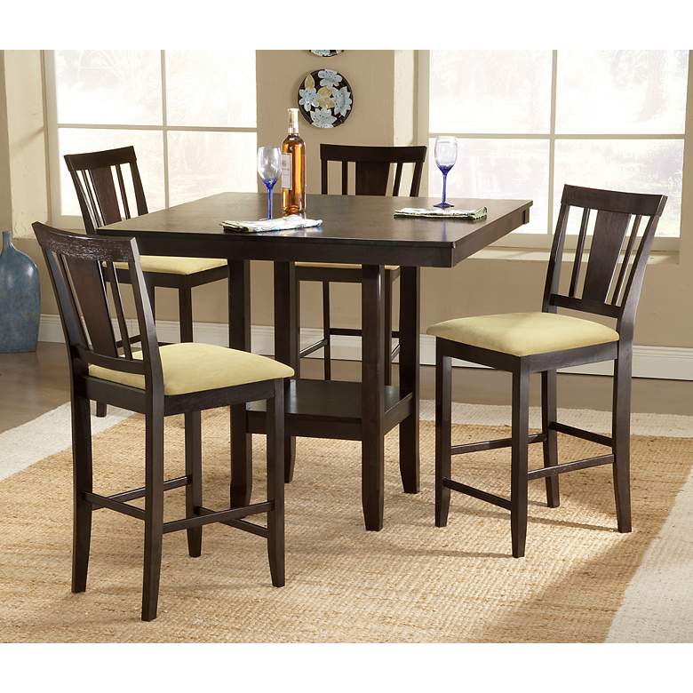 Image 1 Hillsdale Arcadia 5-Piece Beige Counter Height Dining Set