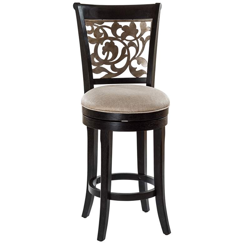 Image 1 Hillsdale Bennington 31"Putty Fabric Swivel Barstool