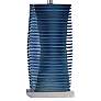 Hillsdale Blue Horizontal Lines Molded Table Lamp