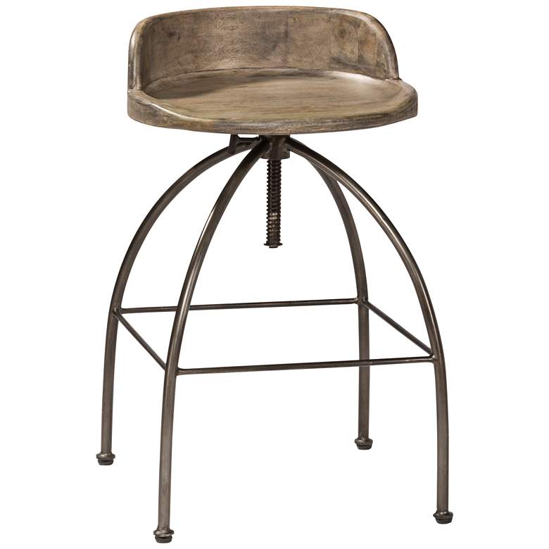 Image 1 Hillsdale Bridgewater Tan Wood Adjustable Height Barstool