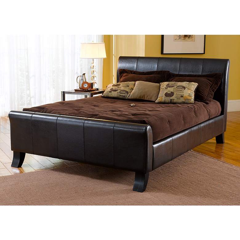 Image 1 Hillsdale Brookland Leather Queen Sleigh Bed
