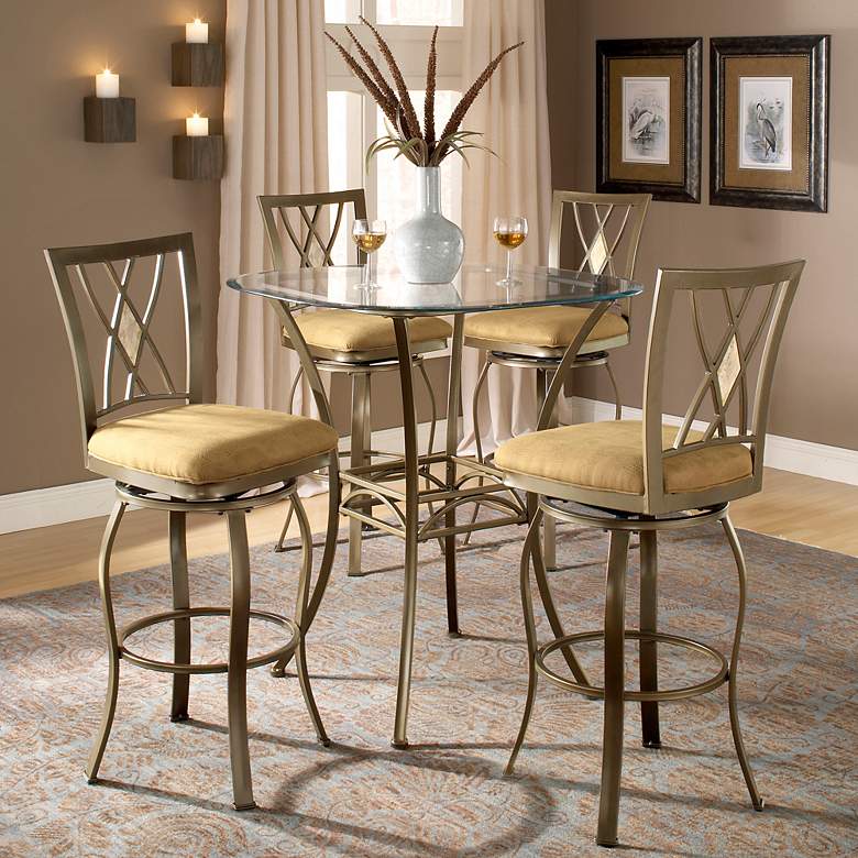 Image 1 Hillsdale Brookside 3-Pc Bistro Table and Barstool Set