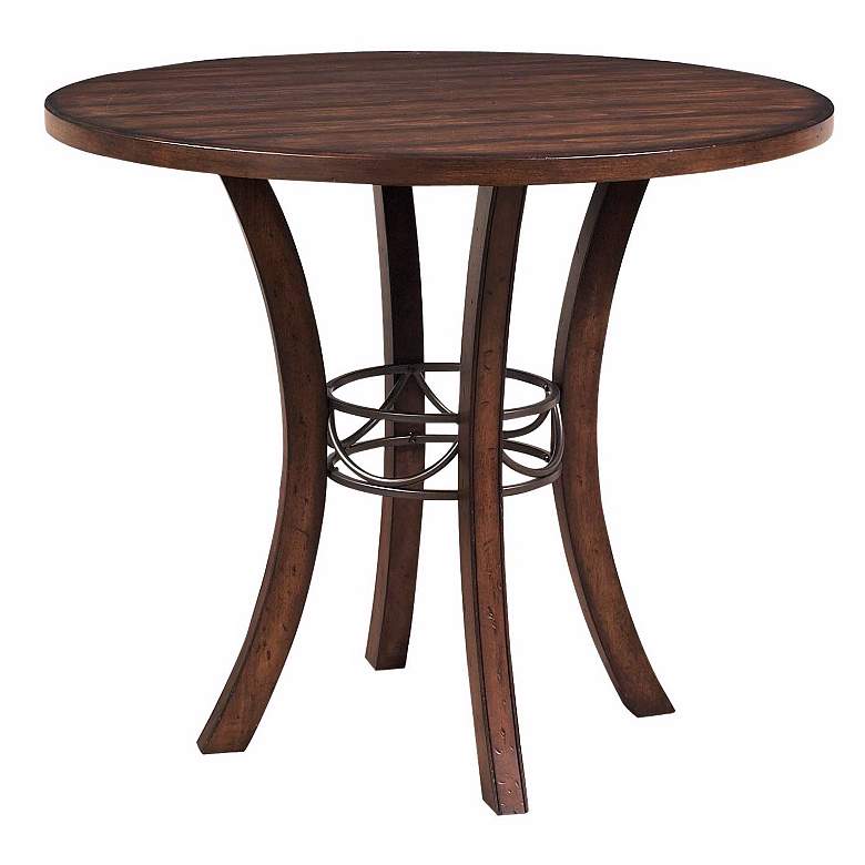 Image 1 Hillsdale Cameron Round Wood Counter Height Dining Table