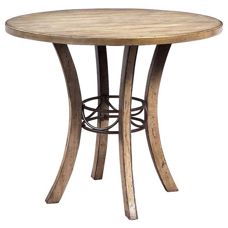 Image 1 Hillsdale Charleston Round Wood Counter Height Dining Table