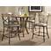 Hillsdale Charleston Round X-Back Counter Dining Set of 5