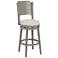 Hillsdale Clarion 25 1/2" Gray Ecru Swivel Counter Stool