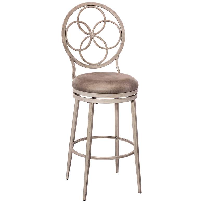 Image 1 Hillsdale Donnelly 30 inch Granite Faux Leather Swivel Barstool