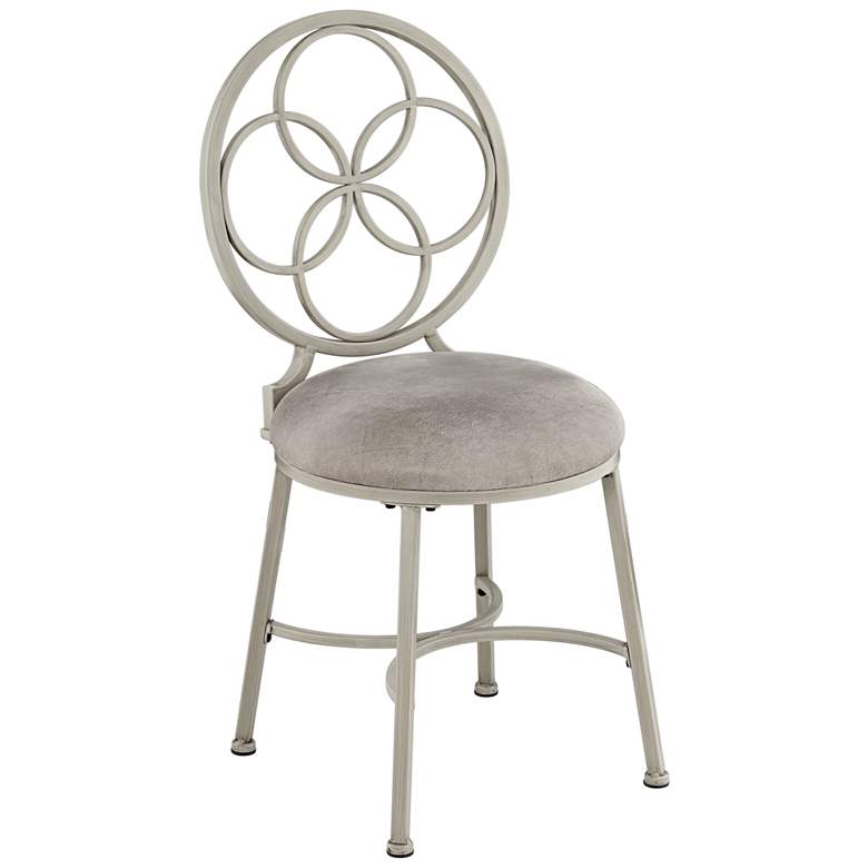 Image 1 Hillsdale Donnelly Gray Vanity Stool