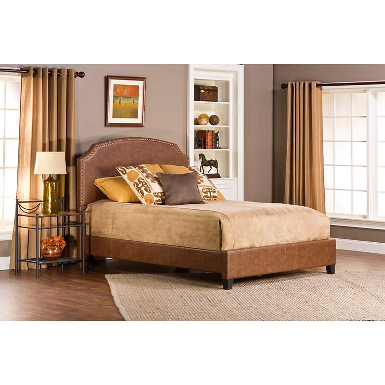 Image 1 Hillsdale Durango Brown Faux Leather Queen Bed