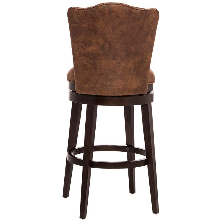 Image 5 Hillsdale Edenwood 30 inch Chestnut Faux Leather Swivel Barstool more views