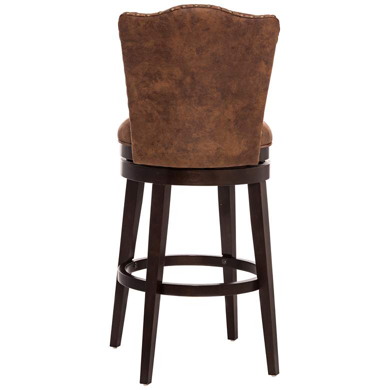 Image 5 Hillsdale Edenwood 30" Chestnut Faux Leather Swivel Barstool more views