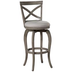 Hillsdale Ellendale 25 1/4&quot; Aged Gray Swivel Counter Stool