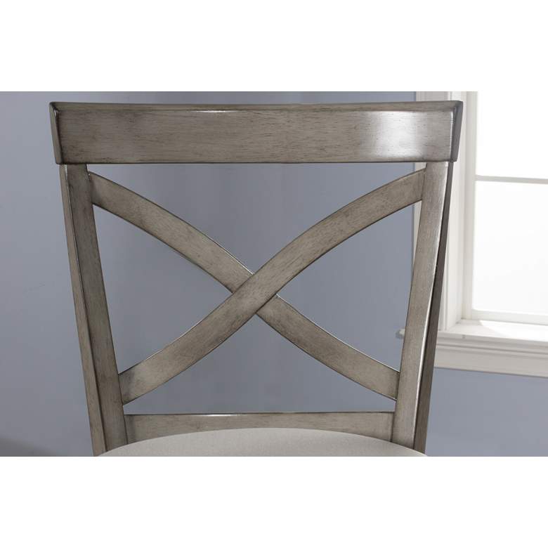 Image 5 Hillsdale Ellendale 25 1/4" Aged Gray Swivel Counter Stool more views