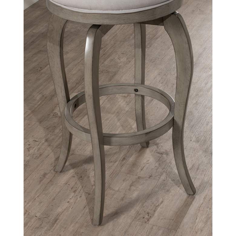 Image 7 Hillsdale Ellendale 25 1/4 inch Aged Gray Swivel Counter Stool more views