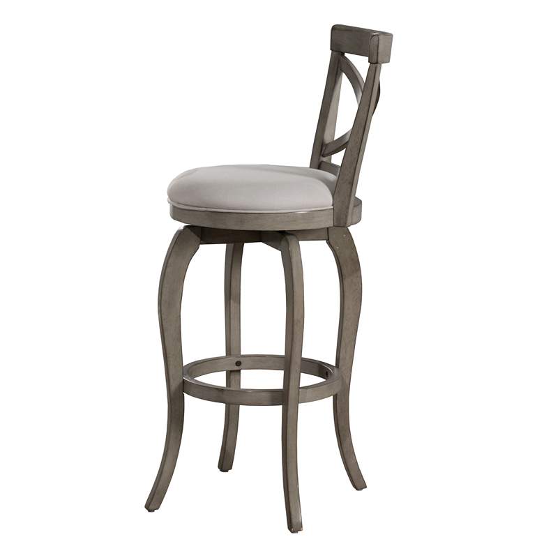 Image 3 Hillsdale Ellendale 31 1/4 inch Aged Gray Swivel Bar Stool more views