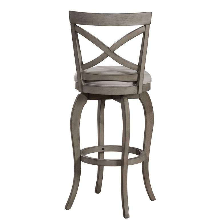 Image 4 Hillsdale Ellendale 31 1/4" Aged Gray Swivel Bar Stool more views