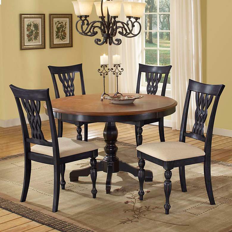 Image 1 Hillsdale Embassy 5-Piece Black and Cherry Dining Set