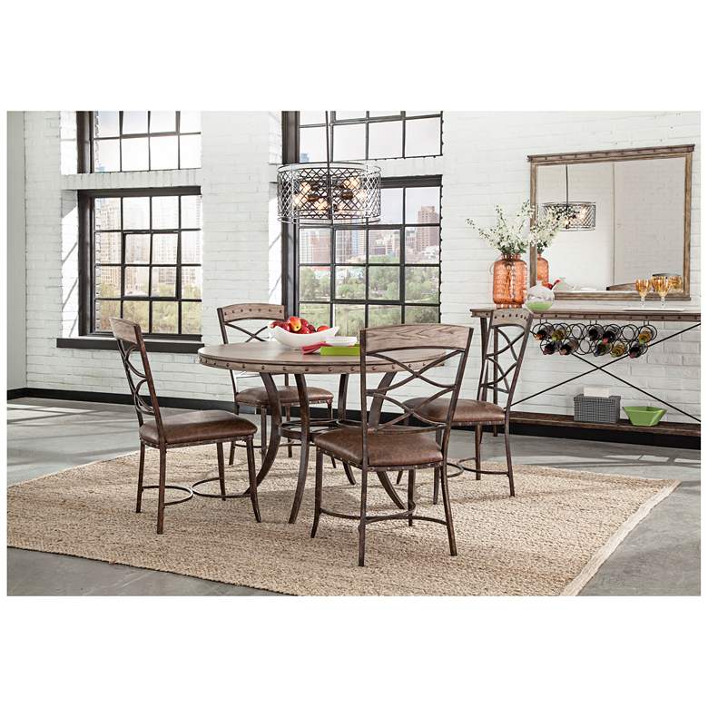 Image 1 Hillsdale Emmons Washed Gray and Brown 5-Piece Dining Set