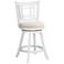 Hillsdale Fairfox 24 1/2" White Ecru Swivel Counter Stool