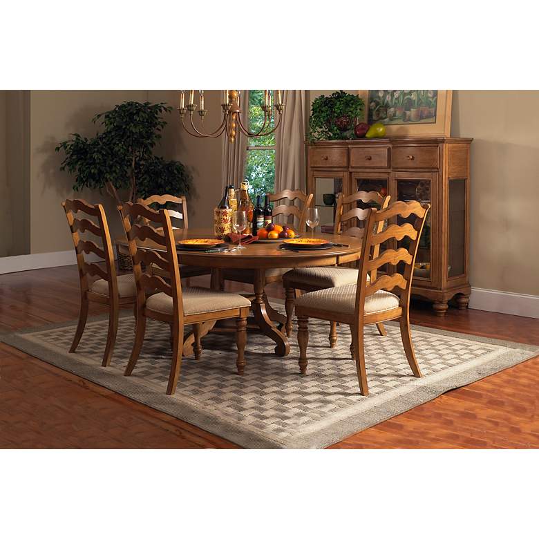 Image 1 Hillsdale Hamptons 7-Pc Pine Dining Table and Chair Set