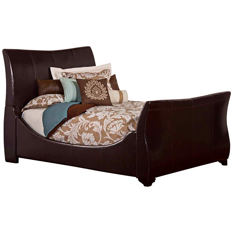 Image 1 Hillsdale Justin Brown King Sleigh Bed