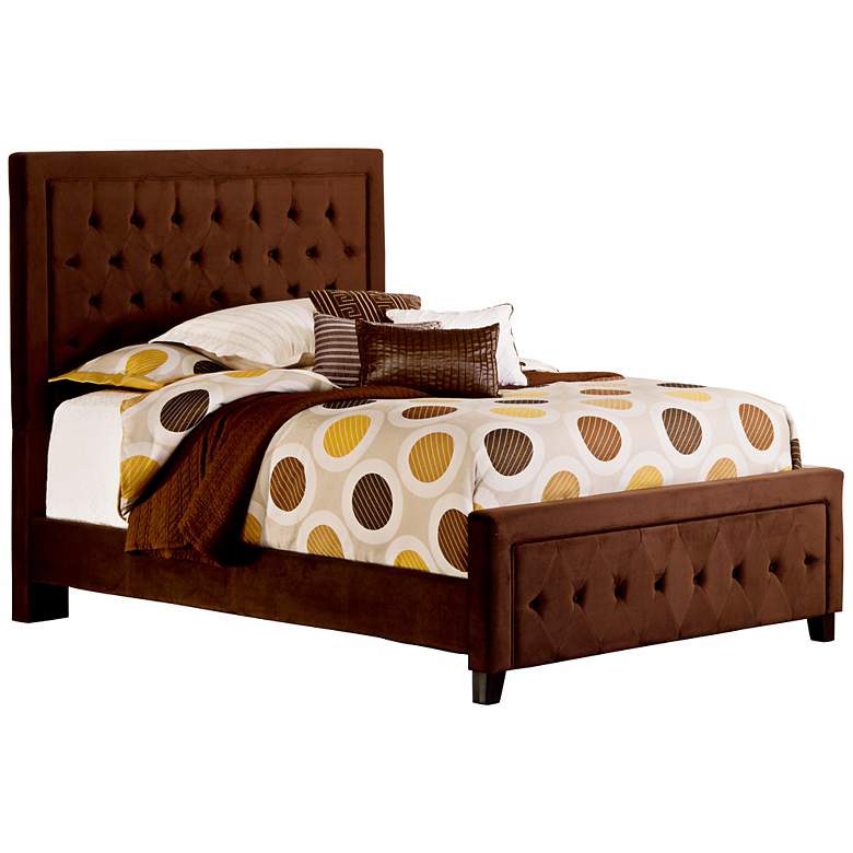 Image 1 Hillsdale Kaylie Upholstered Chocolate Queen Bed