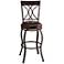 Hillsdale Kirkham 30" Dark Brown Faux Leather Swivel Barstool