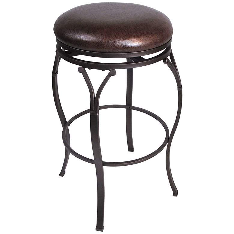 Image 1 Hillsdale Lakeview Brown 24 1/2 inch Swivel Counter Stool