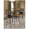 Hillsdale Marsala Glass Top and Gray 3-Piece Dining Set