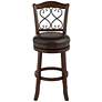 6_Hillsdale Newton 30" Brown Faux Leather Swivel Bar Stools Set of 2 more views