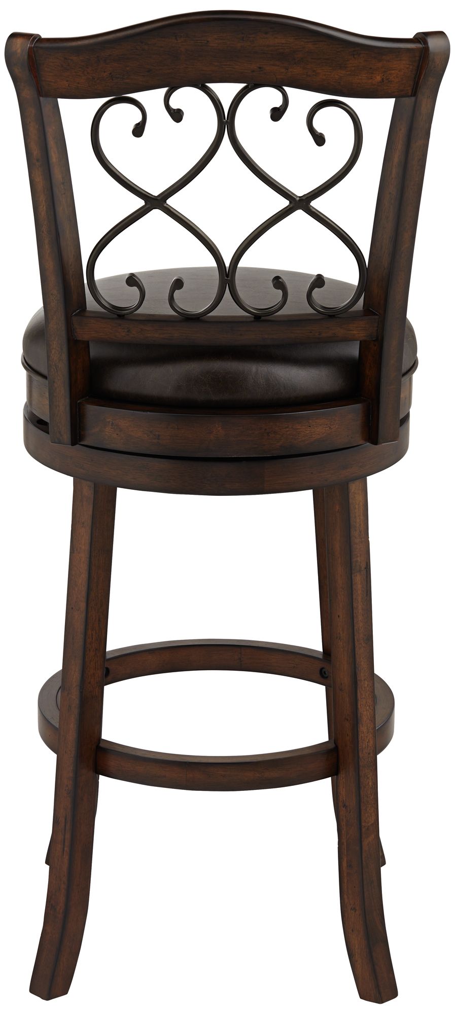 Hillsdale Newton 30" Brown Faux Leather Swivel Bar Stools Set of 2