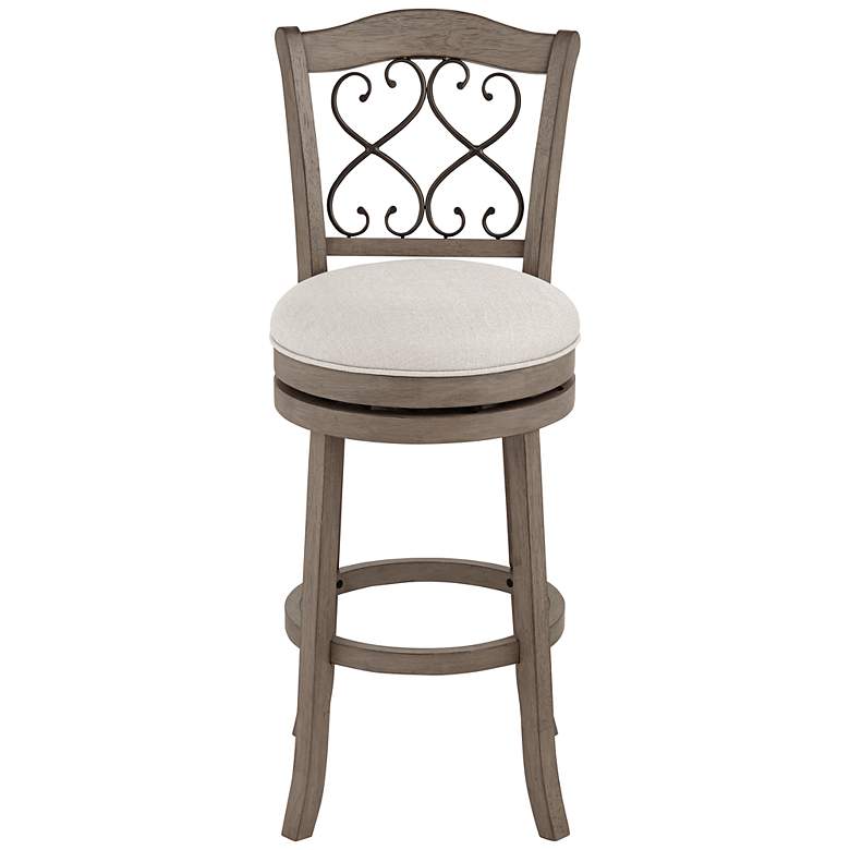 Image 6 Hillsdale Newton 30" Stonewash Fabric Swivel Bar Stools Set of 2 more views